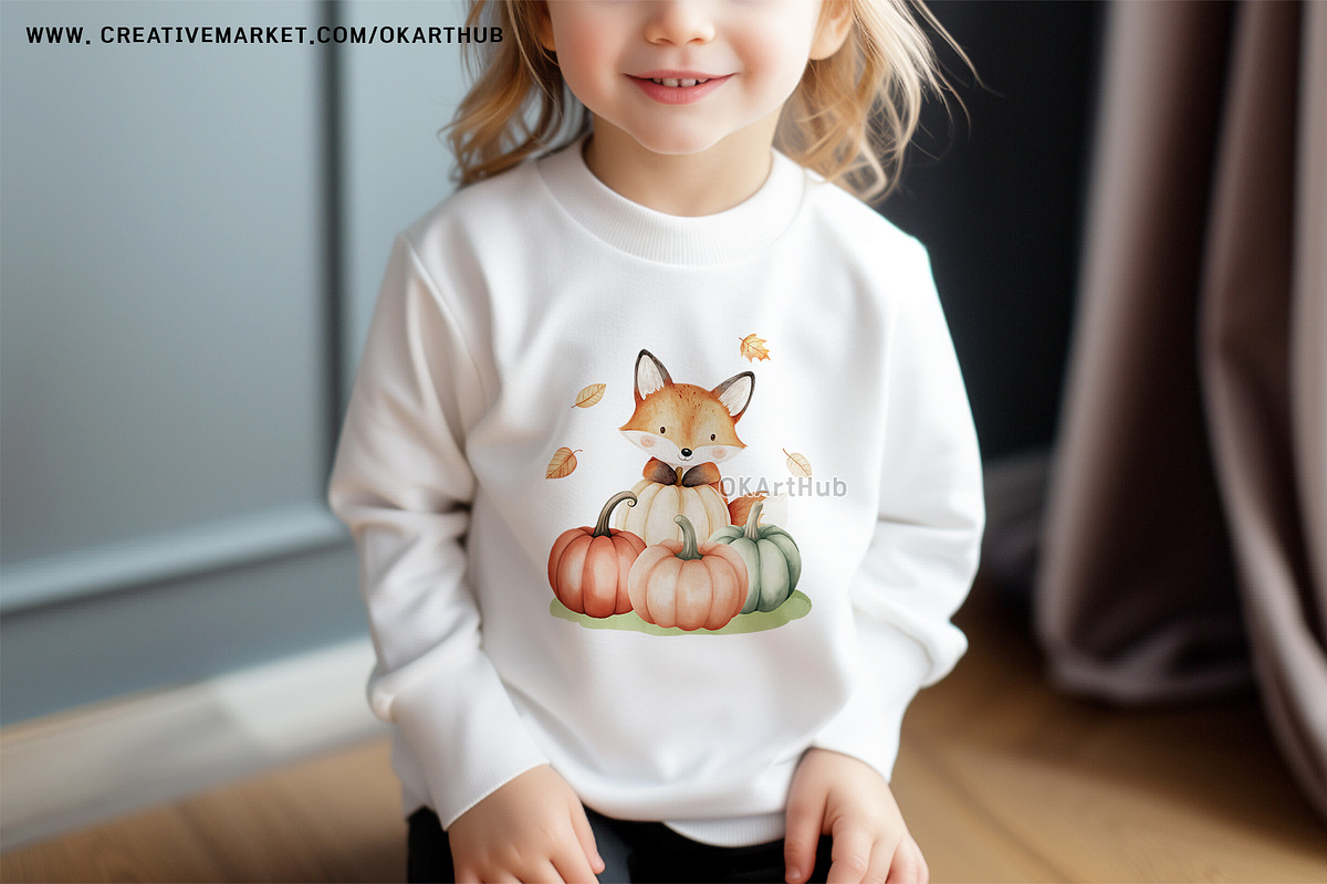 Autumn Pumpkin Birthday Clipart, a Decorative Illustration by OKArtHub (Photo 6 of 9)