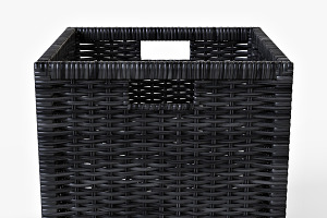 Rattan Basket Branas Black