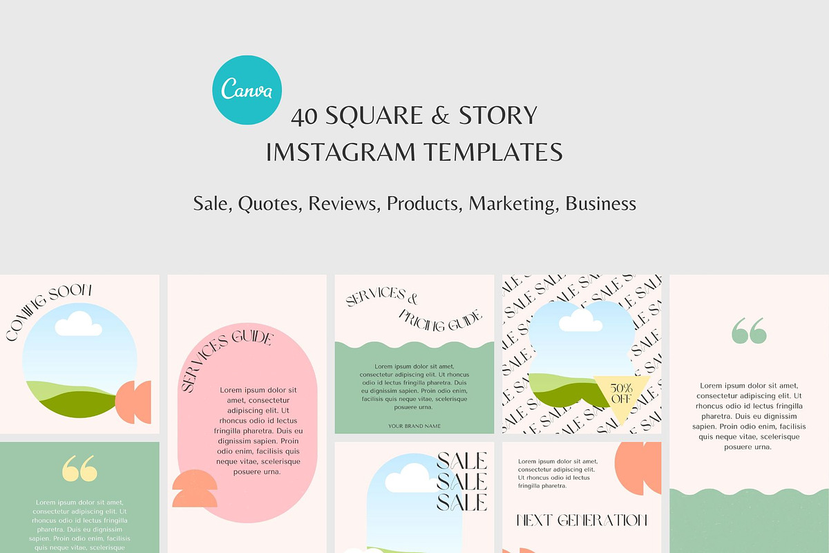 Instagram Templates JURI Canva, a Social Media Template by Mozen Design (Photo 1 of 5)