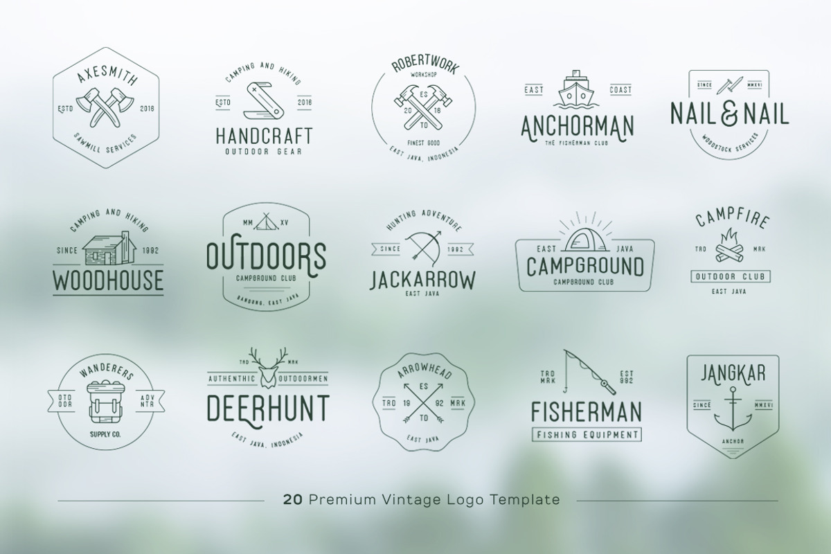 Adventure Icons + Vintage Logo Pack, a Graphic by Wandery Supply (Photo 3 of 6)