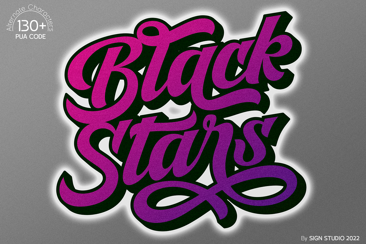 Black Stars - Graffiti Style, a Font by Sign Studio (Photo 1 of 8)