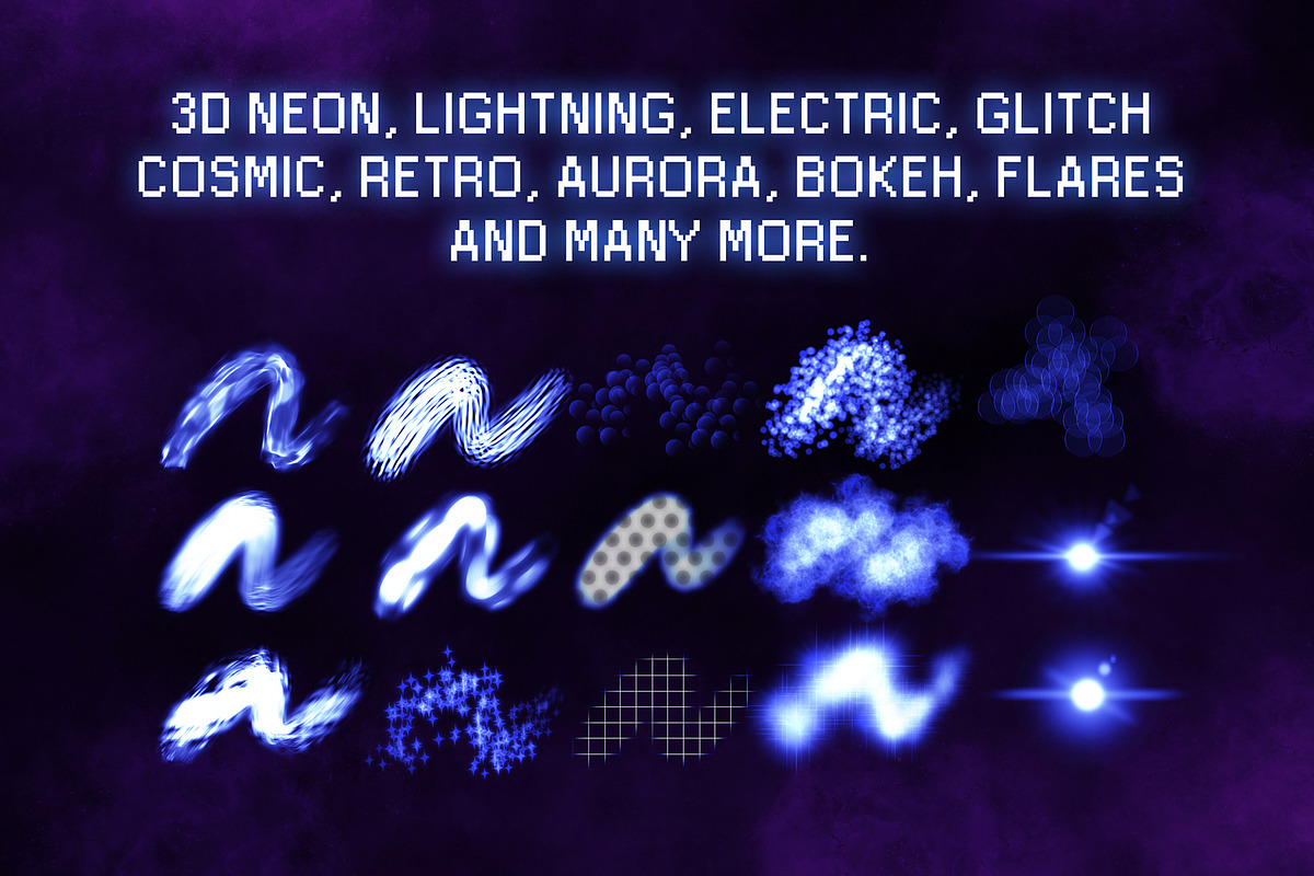 30+ Procreate Glow Brushes, a Brush Add-On by Nurmiftah (Photo 3 of 13)