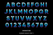Summer Waves Font, a Symbol Font by Font Craft Studio (Thumbnail 5 of 8)