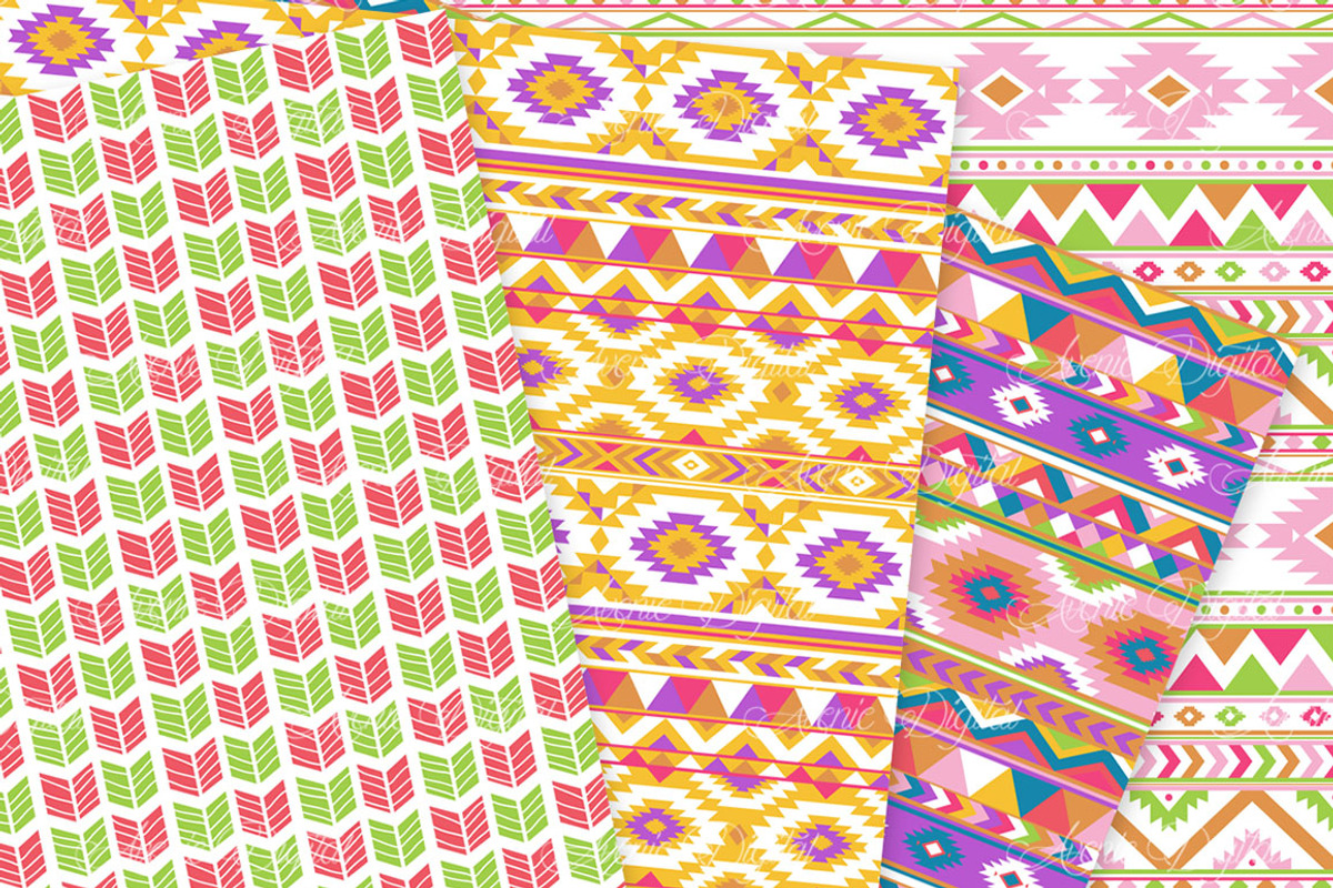 Colorful Boho Seamless Patterns, a Pattern Graphic by Avenie Digital (Photo 2 of 4)