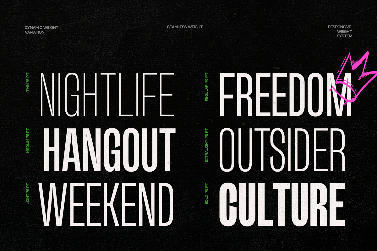 TRT Midgod – Modern Condensed, a Sans Serif Font by truetype (Photo 2 of 15)