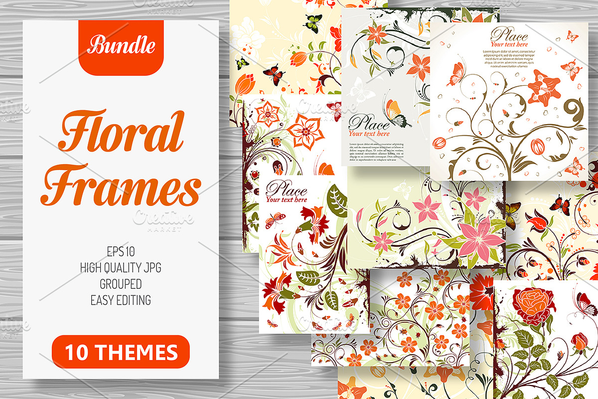 Flower Frames, a Decorative Illustration by TAlex (Photo 1 of 11)