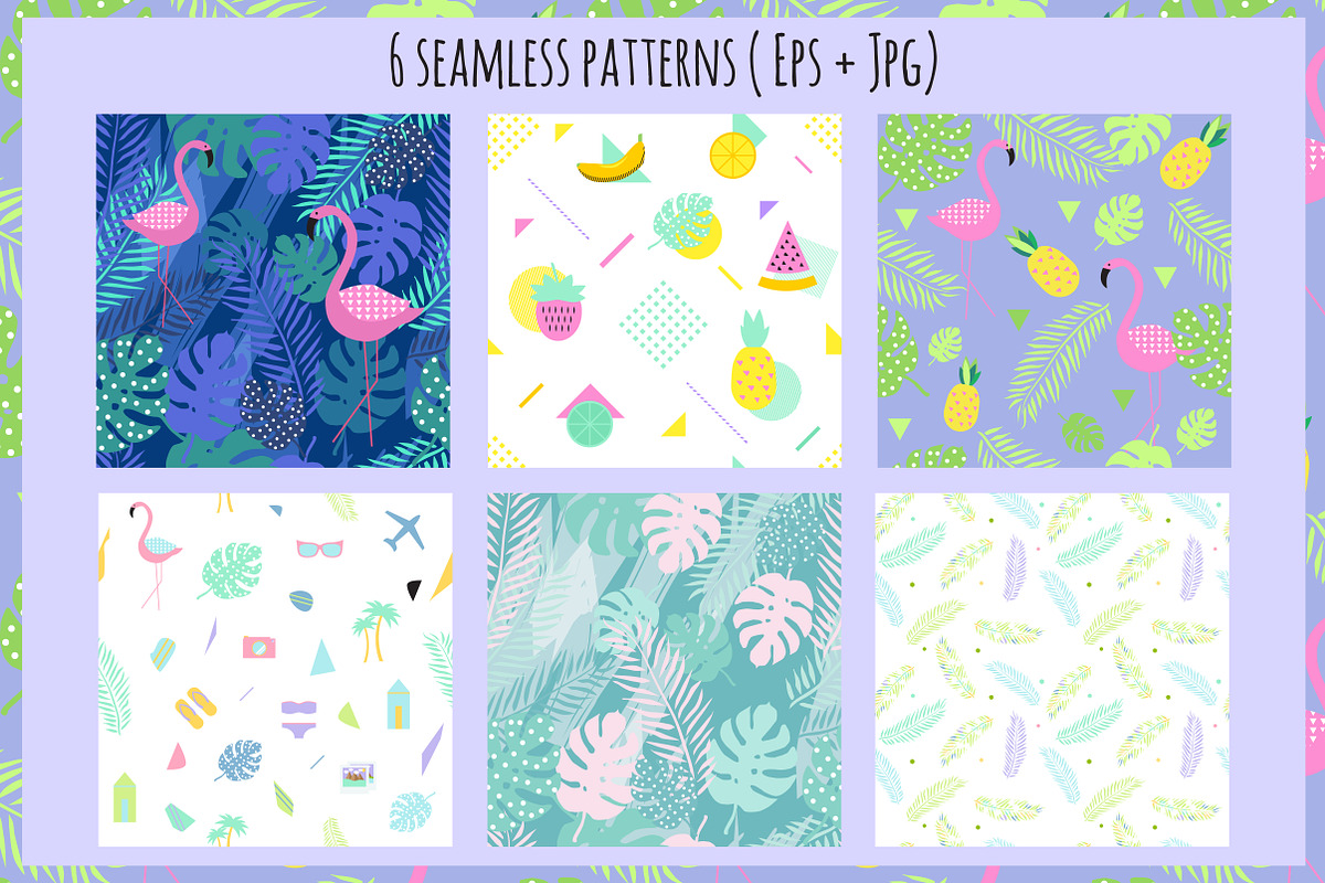 Creative Summer Set Eps+Png+Patterns, a Decorative Illustration by Annakristal (Photo 3 of 3)