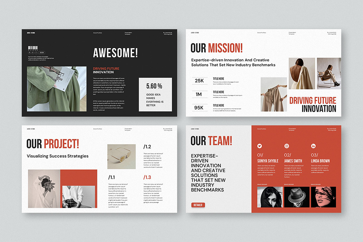 Brand Portfolio Template, a Presentation Template by Slide_Genius1 (Photo 4 of 7)