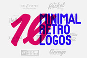 10 Minimal Retro Logos, a Branding & Logo Template by Nuzzo (Thumbnail 1 of 12)