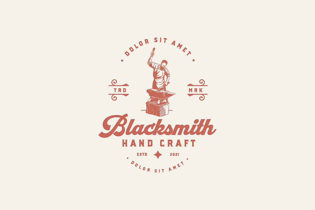 Blacksmith vintage logo design, a Branding & Logo Template by lineandcircle (Photo 2 of 2)
