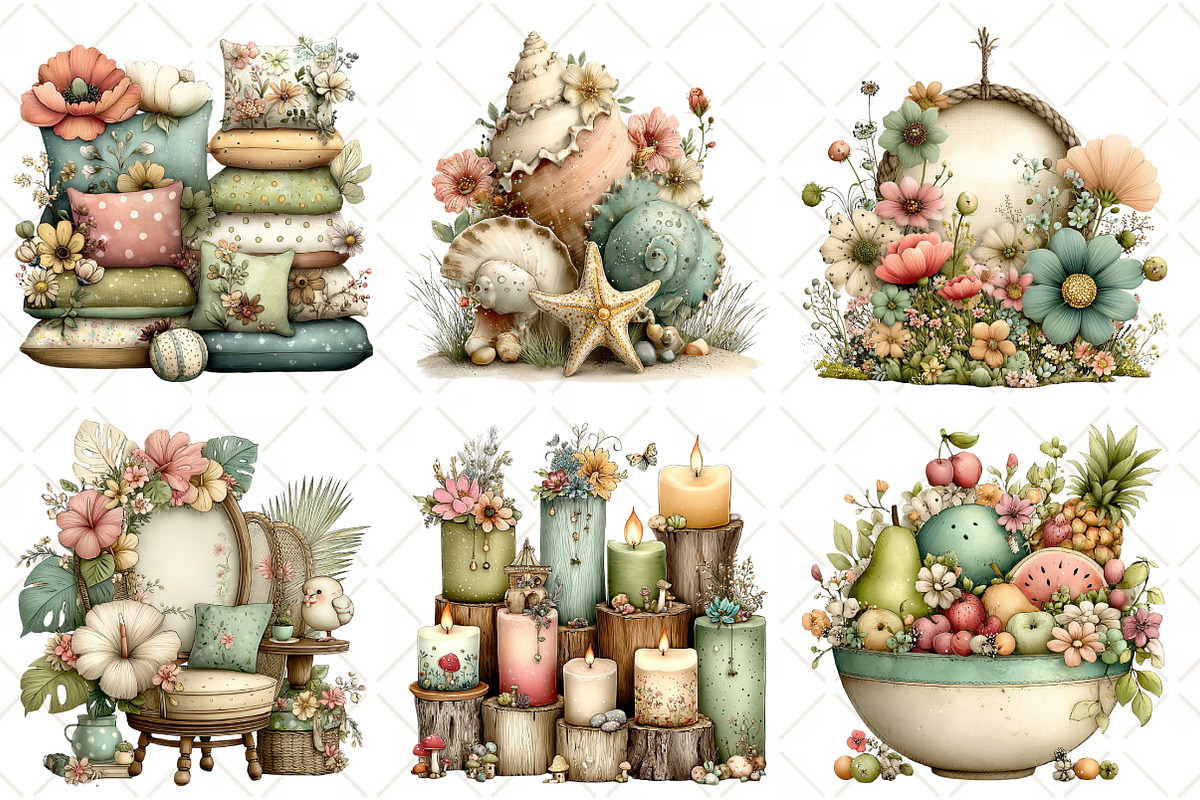 Whimsical Summer Boho Home Decor, an Illustration by Black Bird Studio (Photo 5 of 5)