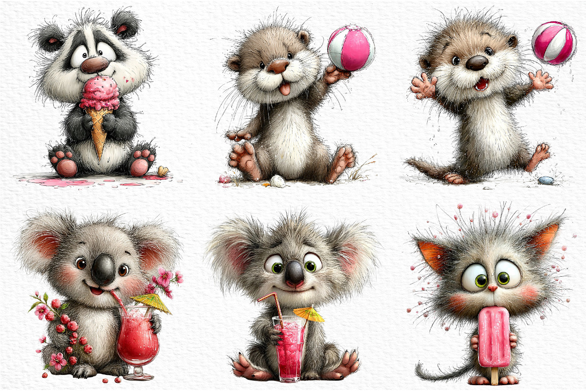 Whimsical Summer Baby Animals Clipar, an Illustration by Craft Nest (Photo 4 of 12)