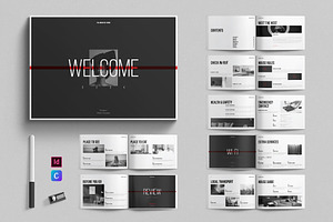 Welcome Book Template Landscape, a Brochure Template by E-Type
