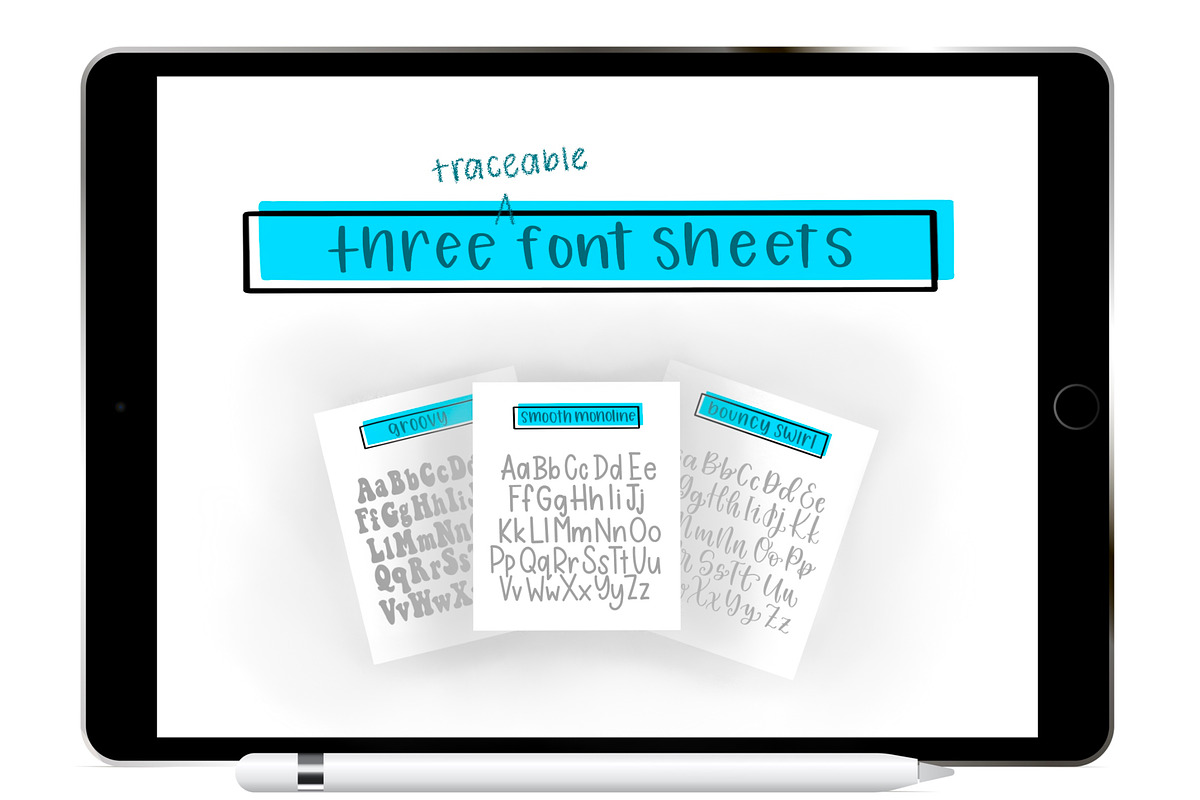 Procreate Lettering Beginners Kit, a Brush Add-On by Blue Strawberry Studio (Photo 6 of 7)