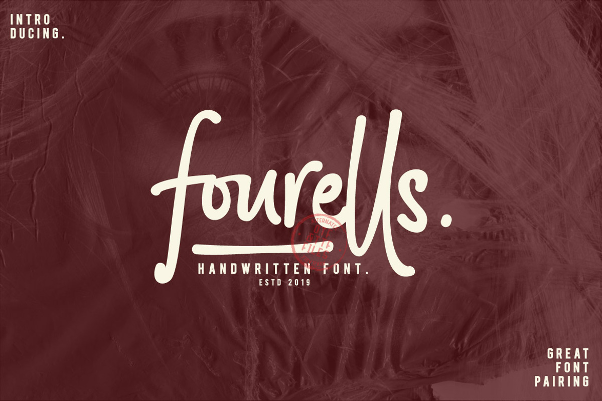 Fourells Script, a Script Font by Thirtypath Studio (Photo 1 of 6)