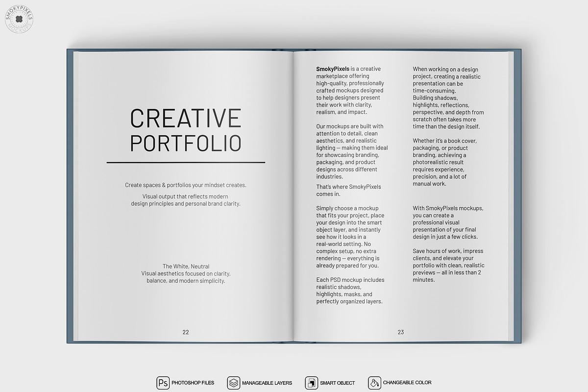 Hardcover Book Mockup, a Books & Magazine Mockup by SmokyPixels (Photo 4 of 5)
