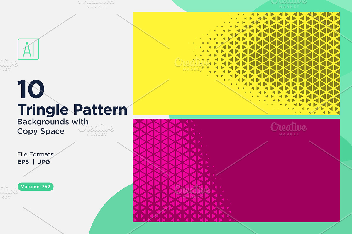 Dynamic Triangles Pattern Background, a Pattern Graphic by shahsoft