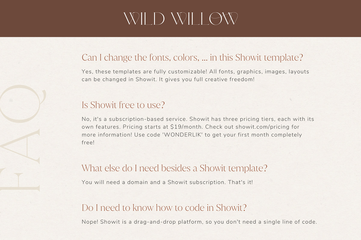 Luxury Showit Instagram Link in Bio, a Landing Page Template by Wonderlik Webdesign (Photo 4 of 6)