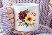 Watercolor Burgundy Autumn Clipart, an Illustration by Libby Wishes (Thumbnail 9 of 9)