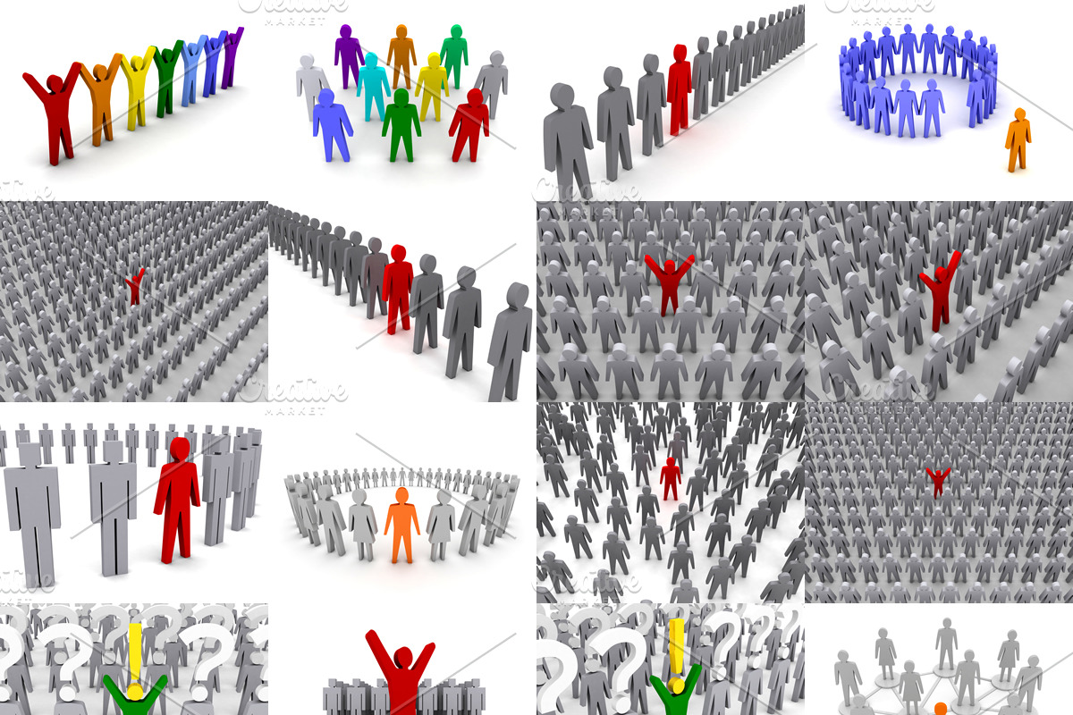 Bundle of 3D Unique Person Concepts, a Person Illustration by sibgat (Photo 2 of 3)