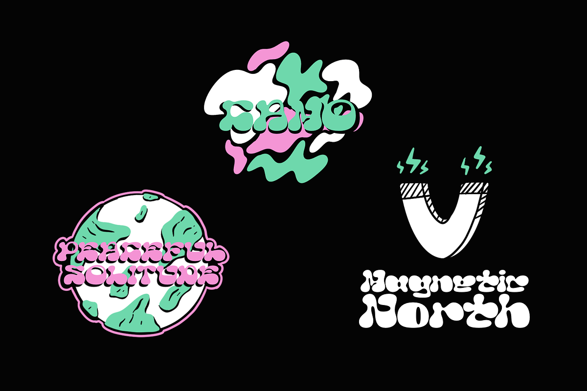 Chunky Hippie Display Font, a Font by Oui Studio (Photo 9 of 10)