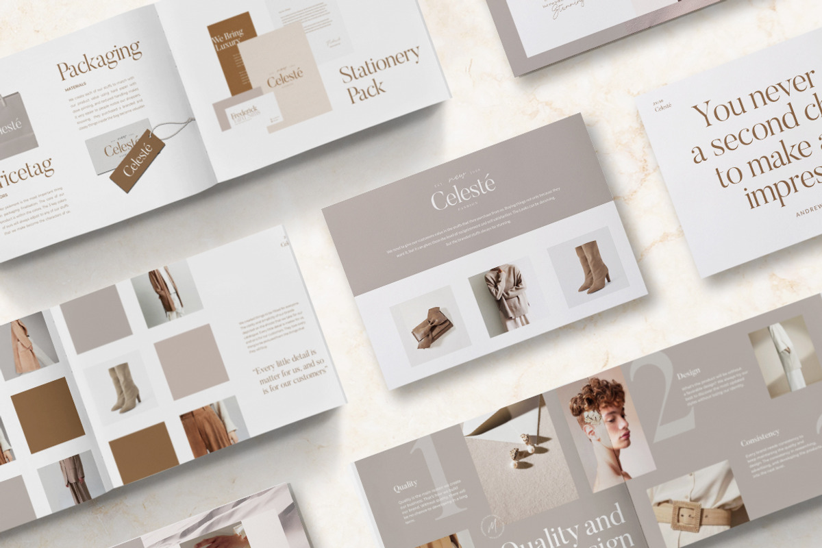 PS & Canva Celeste Brand Guideline, a Magazine Template by Eviory (Photo 7 of 14)