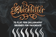 Procreate Blackletter Calligraphy, a Brush Add-On by AlwaysBeColoring (Thumbnail 1 of 11)