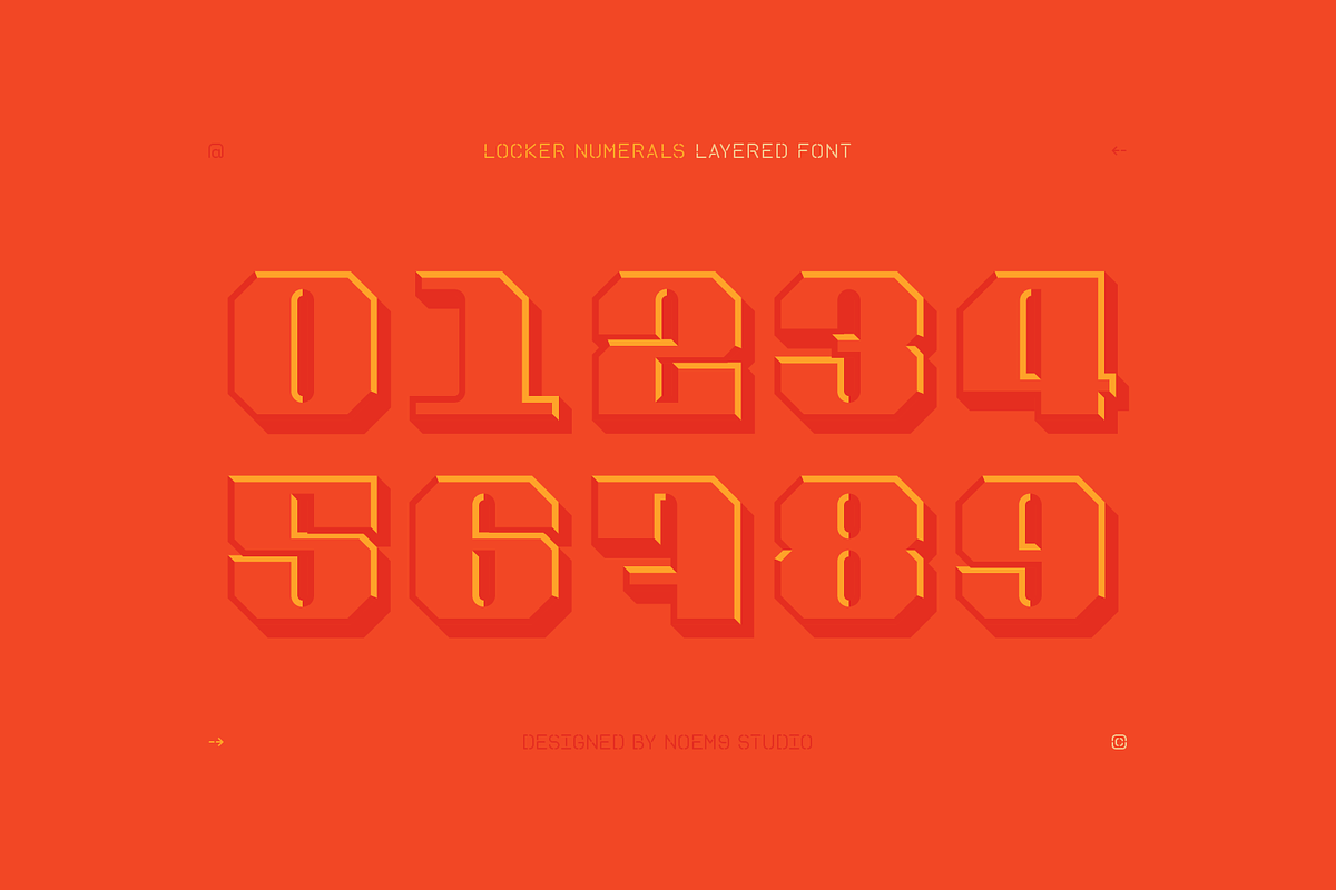 Locker Numerals Color Font preview 5