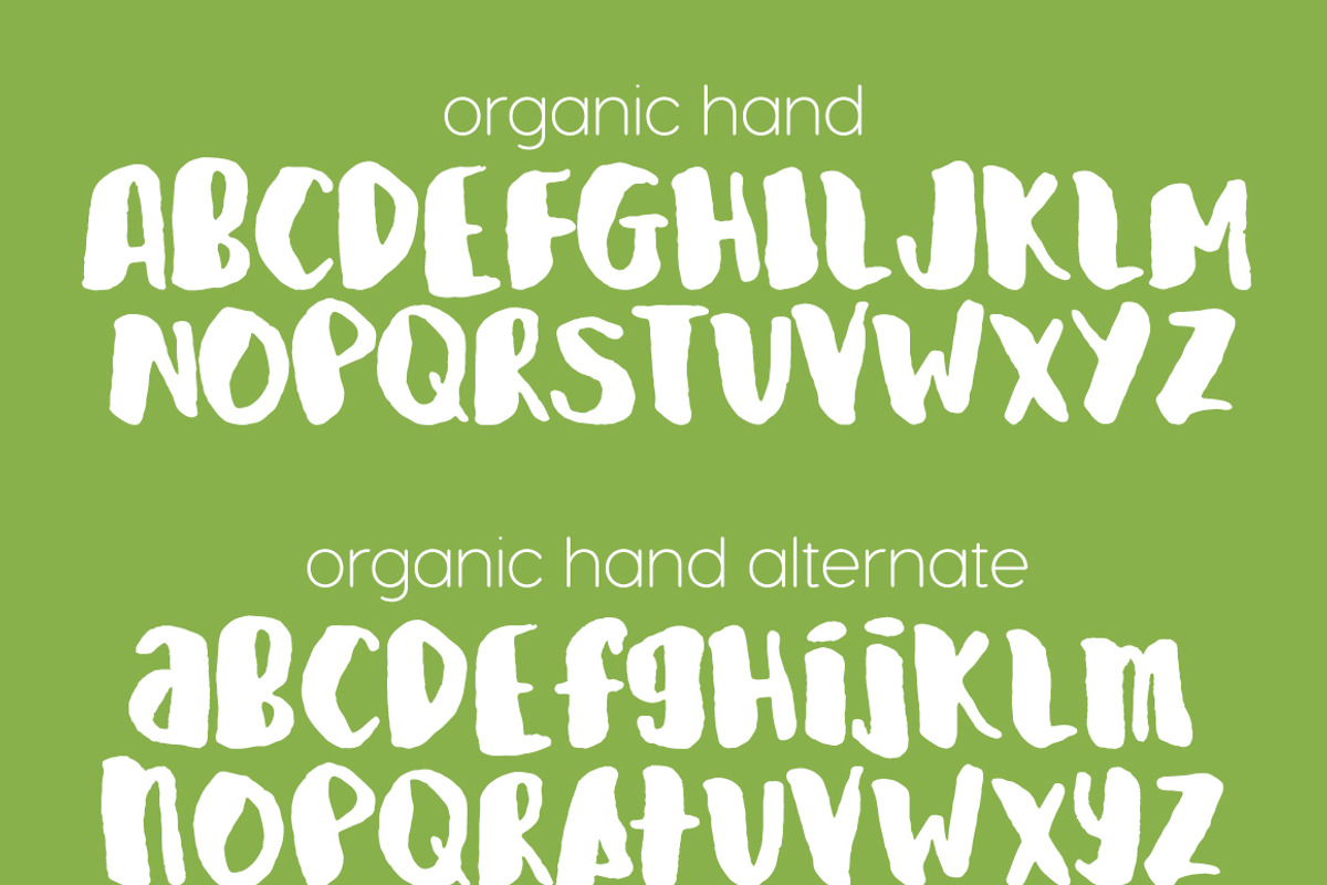 Organic Hand Font Trio preview 4