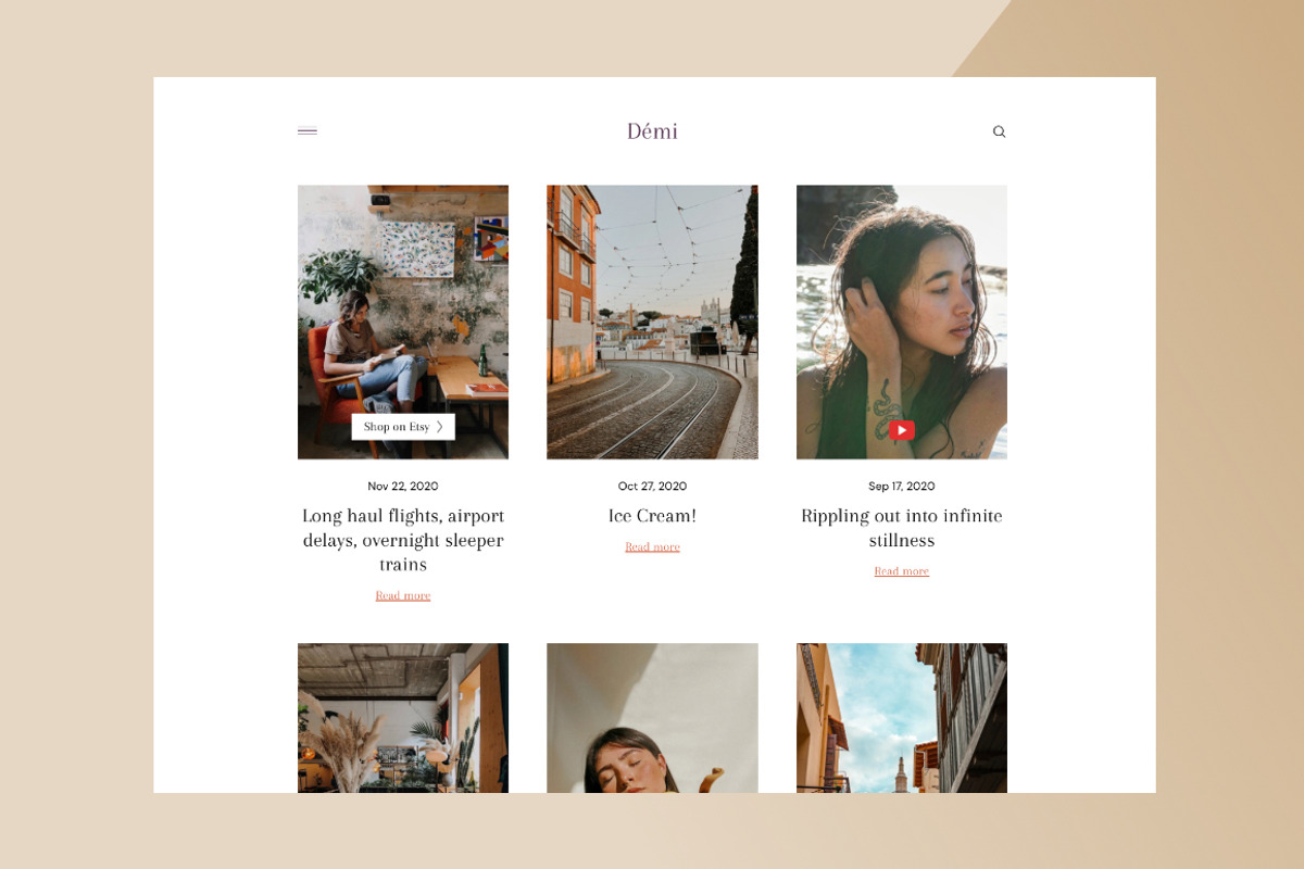 Demi: Grid-based Blogger theme, a Templates & Theme by Heybi (Photo 5 of 5)