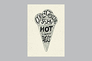 Ice cream summer vector posters., a Food Illustration by PoPaShop (Thumbnail 3 of 7)