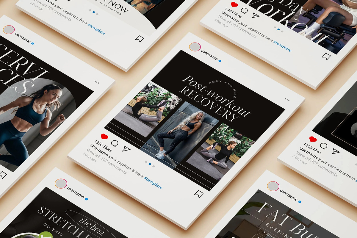 Fitness Coach Instagram Template, a Social Media Template by SwitzerShop (Photo 7 of 8)