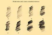 Graphite Pencils for Procreate, a Brush Add-On by PaperMoon (Thumbnail 7 of 7)