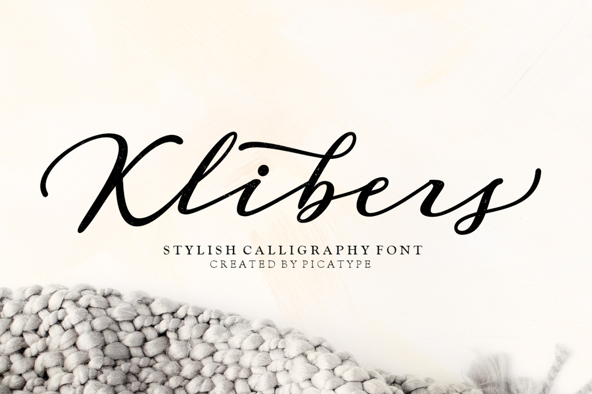 Klibers Script, a Script Font by Picatype Studio (Photo 1 of 8)