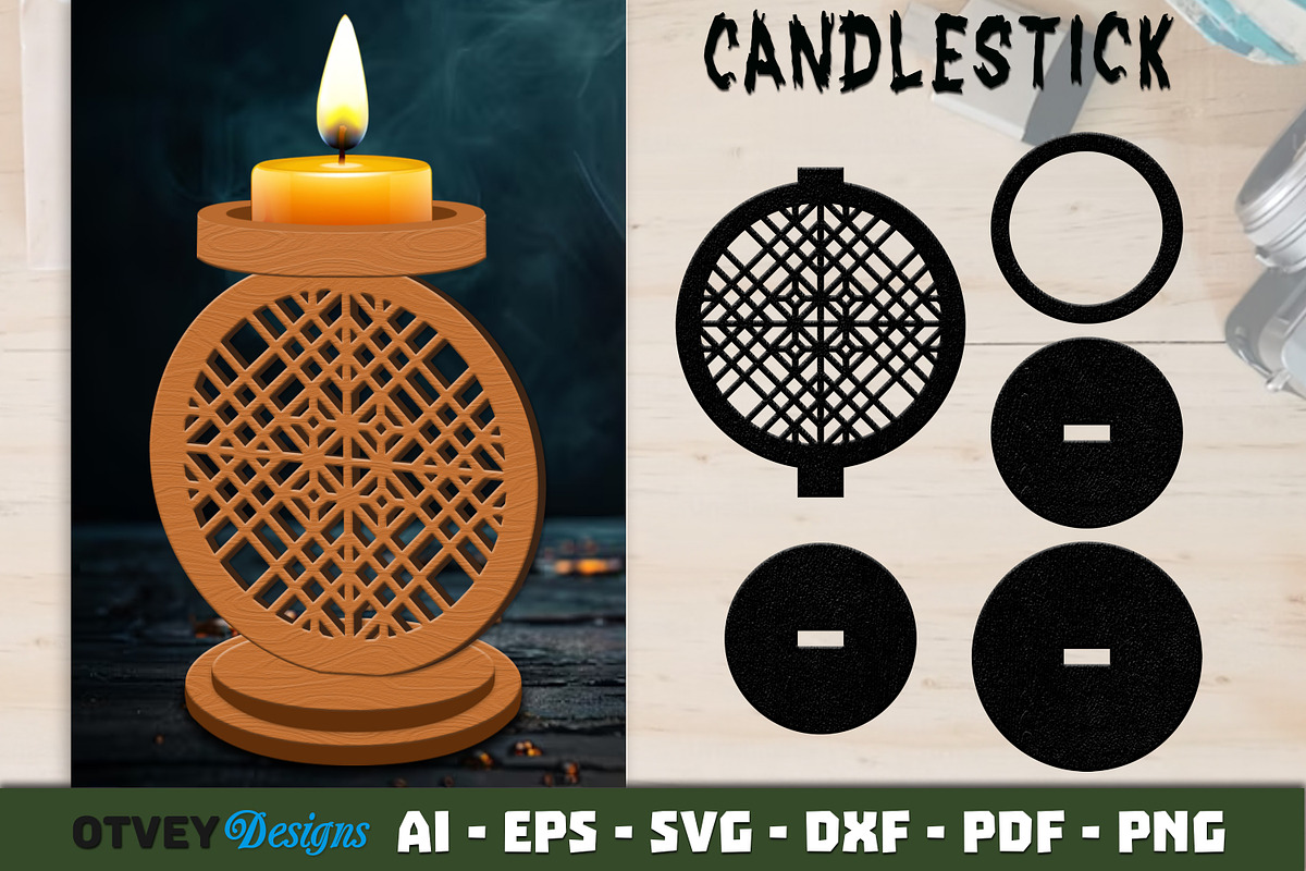 Rattan Candlestick Lasercut, an Object Graphic by OTVEY DESIGN (Photo 13 of 13)