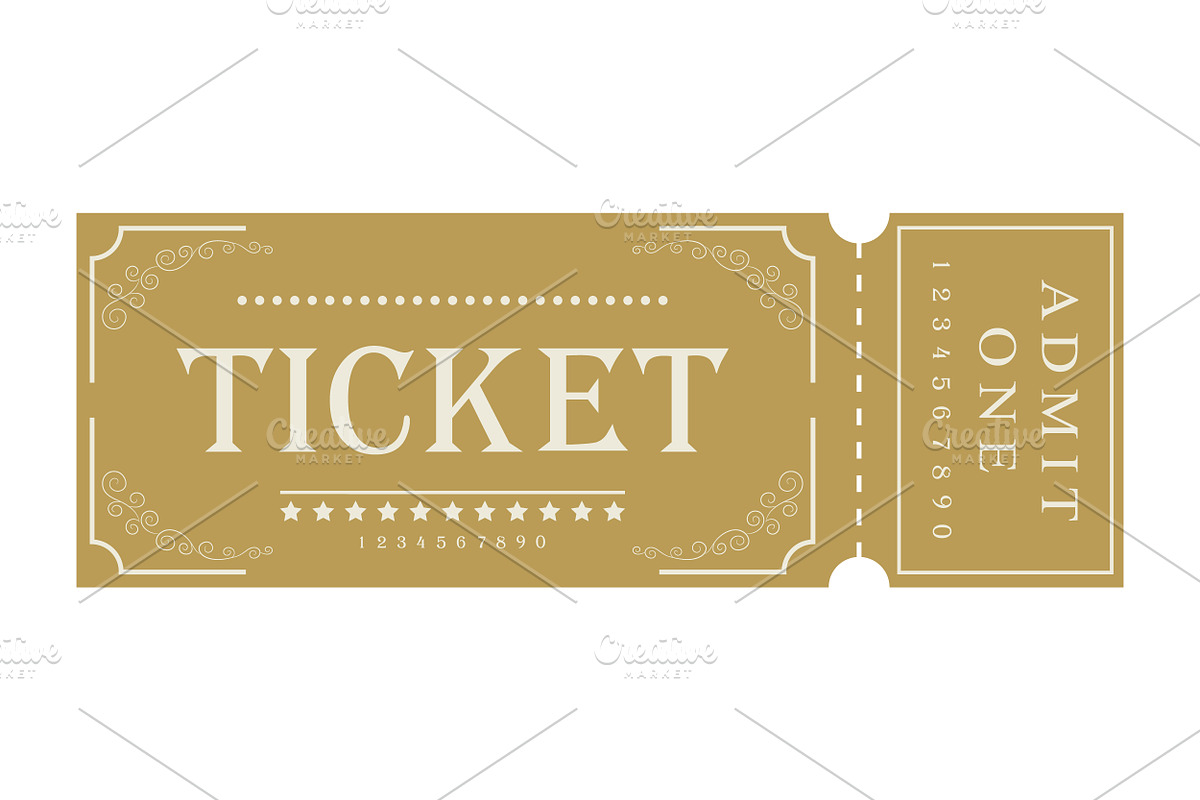 Retro Ticket Templates, an Object Illustration by PsychocheArt (Photo 5 of 5)