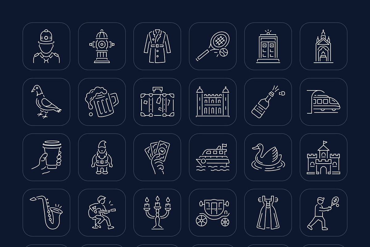 London Icon Art Set, an Outline Icon by Prosymbols (Photo 8 of 8)