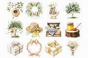 Honey Goose Watercolor Clipart, a Seasonal Illustration by Design Market (Thumbnail 5 of 5)