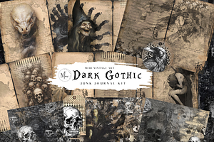 Gothic Junk Journal Printable Kit