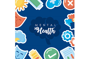 mental health frame, a Healthcare Illustration by studiogstock