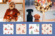 Christmas dogs. Designs generator, an Animal Illustration by Anna Summer (Thumbnail 4 of 14)