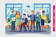 Business Team Holding Documents, a Finance Illustration by Tanuart (Thumbnail 2 of 3)