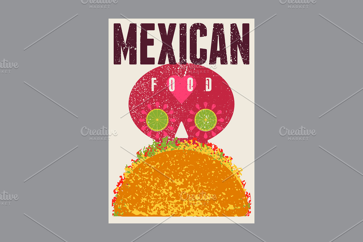 Mexican Party vector poster set., a Food Illustration by PoPaShop (Photo 9 of 9)