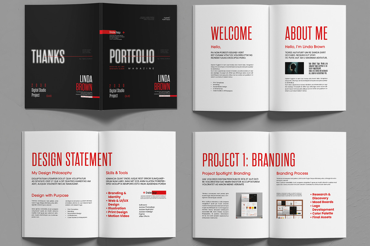 Portfolio Magazine Layout Template preview 2