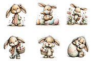 Whimsical Bunny Easter Clipart, an Illustration by Dream Creation (Thumbnail 6 of 7)