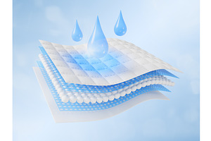 Absorbent fabric texture 3d icon