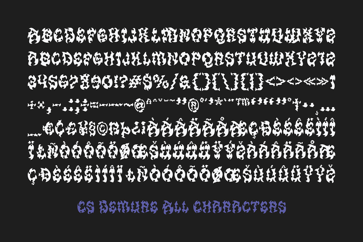 CS Demure – Black Metal Font, a Blackletter Font by Craft Supply Co. (Photo 8 of 8)