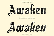 CS Bergamot Stamp, a Blackletter Font by Craft Supply Co. (Thumbnail 3 of 8)