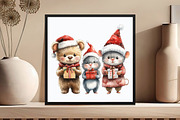 Christmas Teddy And Maus Design PNG, an Animal Illustration by DreamCafeArt (Thumbnail 3 of 6)