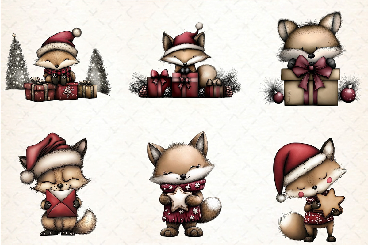 Whimsical Fox Clipart, an Illustration by DreamCafeArt (Photo 7 of 7)